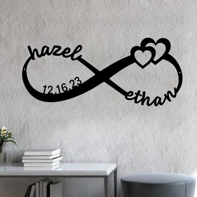 NAZENTI Personalized Metal Sign Infinity Gift by Nazenti