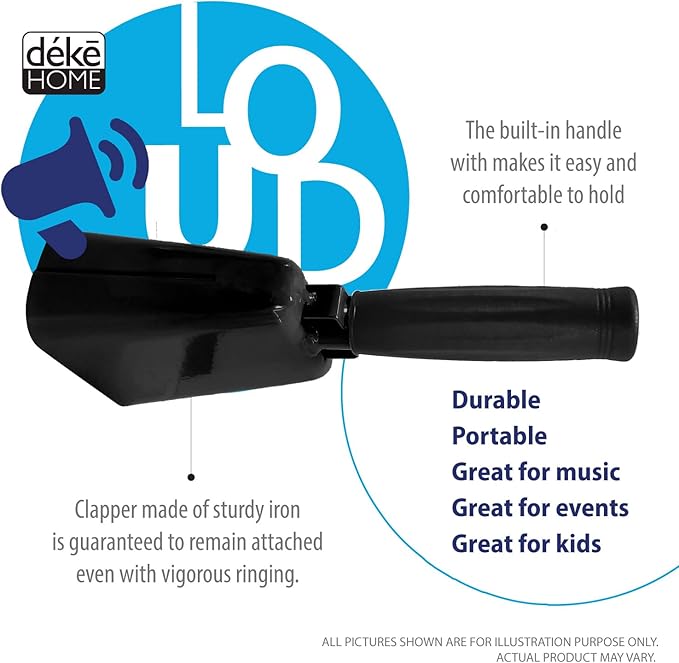 Deke Home - 2 Pack 7 Inch Steel Cowbells - Image 3