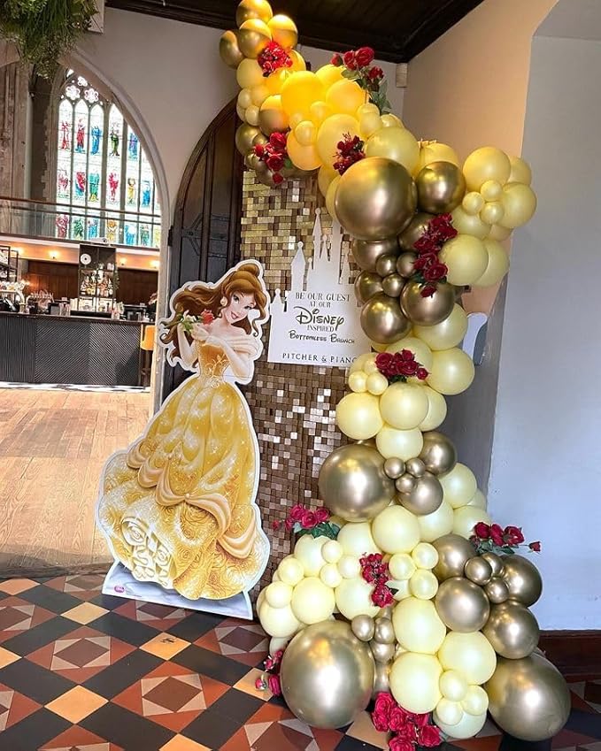 Bezente Pastel Yellow Latex Party Balloons - Image 8