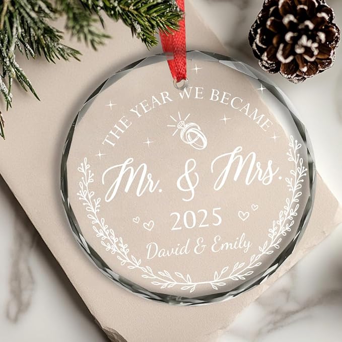 Personalized Wedding Christmas Ornaments - Image 6