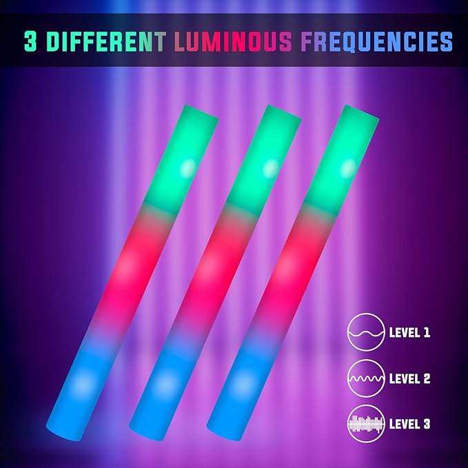 44 PCS Foam Glow Sticks Bulk - Image 6
