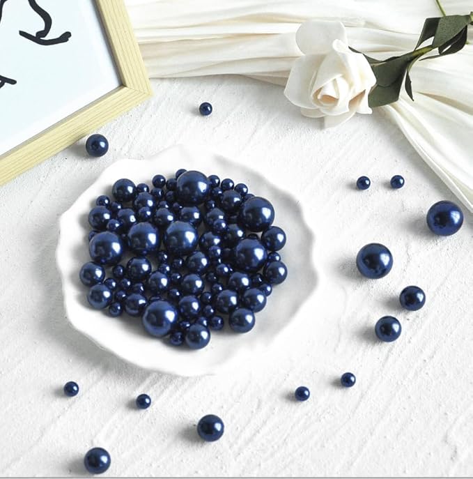 520Pcs Navyblue Beads for Centerpieces Decor, Artifical Pearls Vase Filler - Image 3