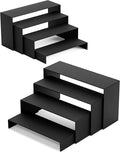 Black Matte Metal Display Stand, Metal Rectangular Display Shelf by NEETBU