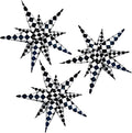 3pcs 26inch 3D Black White Explosion Star foil Balloon by Enimapod