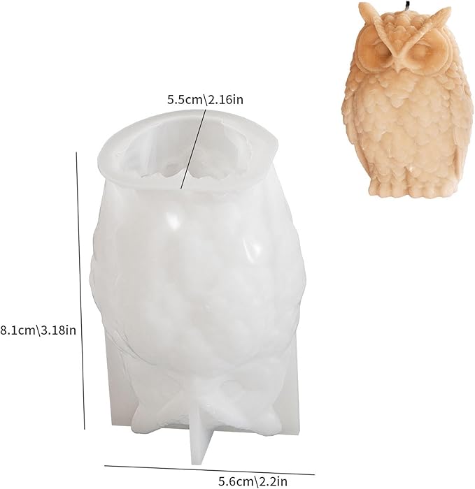 Animal & Owl Resin & Silicone Candle Mold Set - Image 3