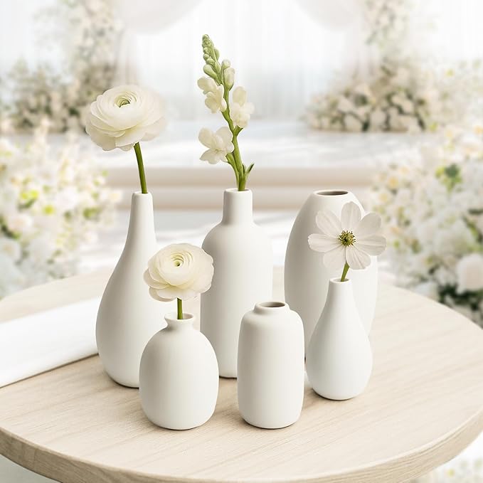 BEAHOT Ceramic Vases Set of 6, Modern Design - Image 6
