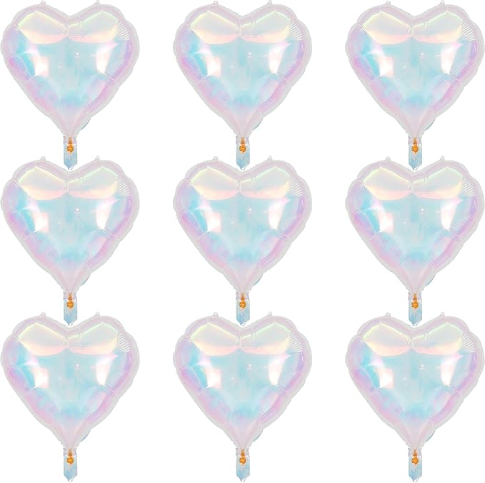 Iridescent Heart Balloons by TAOYE