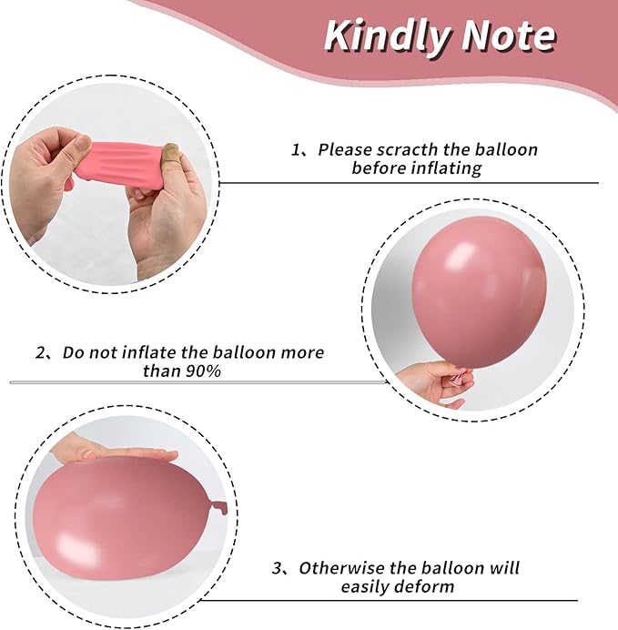 Dusty Pink White Balloons - Image 3