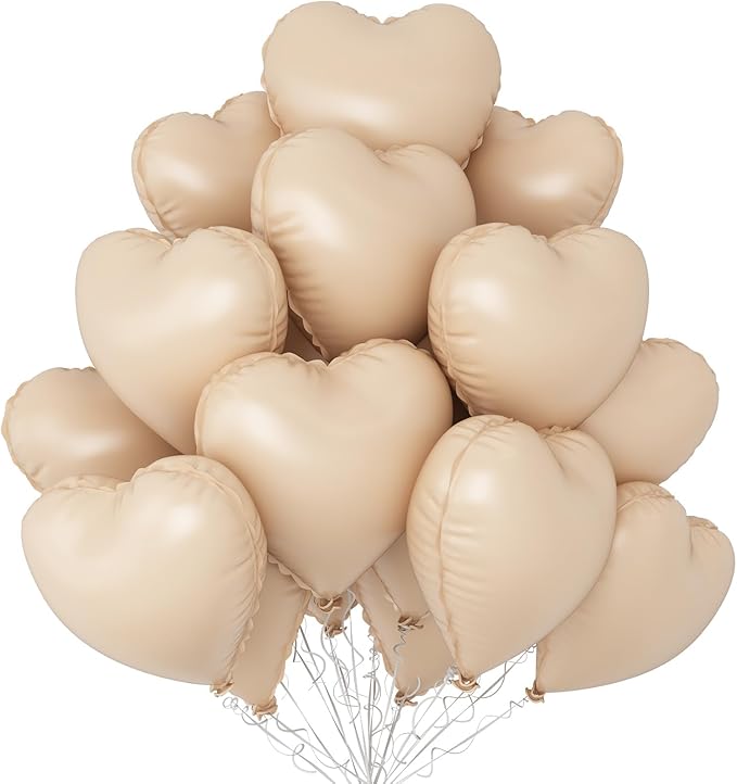Retro Apricot Heart Balloons by Sowide