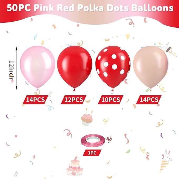 Light Pink and Red Balloons - Image 6
