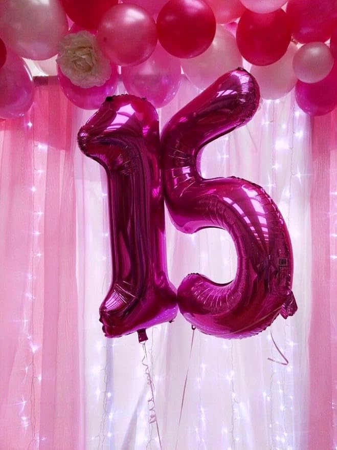 Rosy Purple 40 Inch Large Number 5 Birthday Balloon, Five 5th 15 25 35 50 55 - Image 5