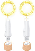 USB Bottle Lights Rechargeable Wine Bottle Fairy Lights Cork LED String Lights by Unknown