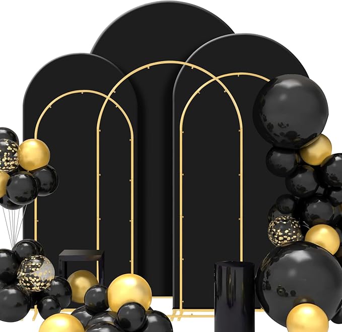 Wedding Arch Backdrop Stand Set of 3, Metal Arch Backdrop Stand by Gawicpy