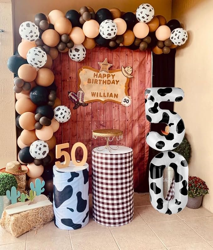 Cow Print 40 Inch 0 Number Balloons, 0 Decorations - Image 4