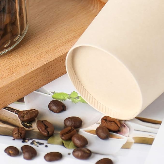 100 Count 12 oz Plant Fiber Disposable Light Brown Paper Coffee Cups, Hot Coffee - Image 3