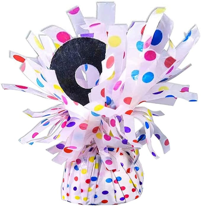 PMU 6 Pcs Polka Dot Kisses Balloon Weights by PMU