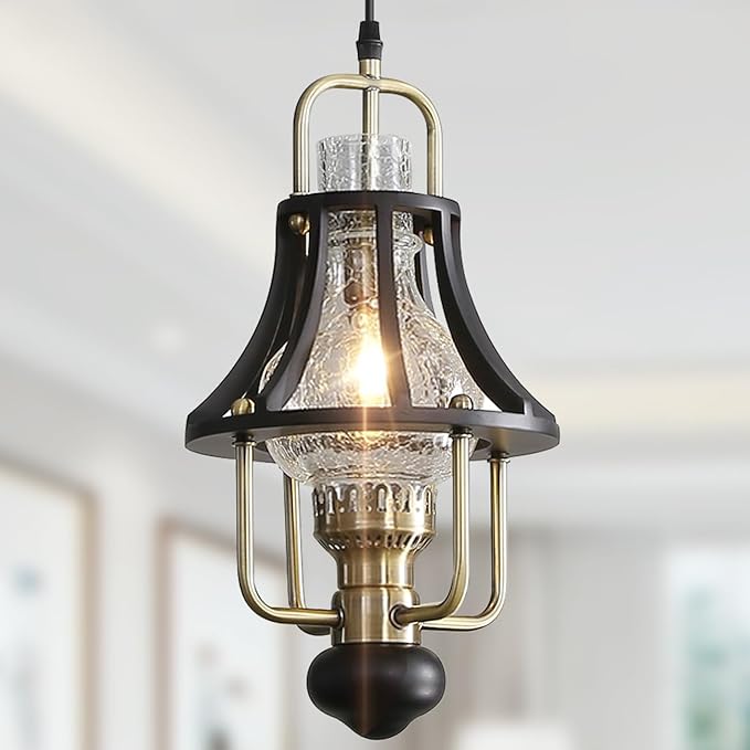 Farmhouse Chandelier Modern Hanging Light, Vintage Rustic Pendant Lights Fixture by LANPESTING