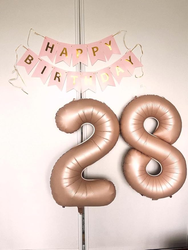 Light Brown Foil Number 8 Balloon 40 Inch, Helium Mylar Eight Number 8 18 28 38 - Image 4