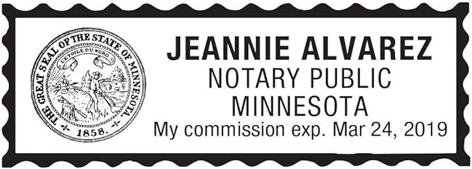 Notary Stamp for State of Minnesota- Self Inking Stamp, Customize Online by Maxmark