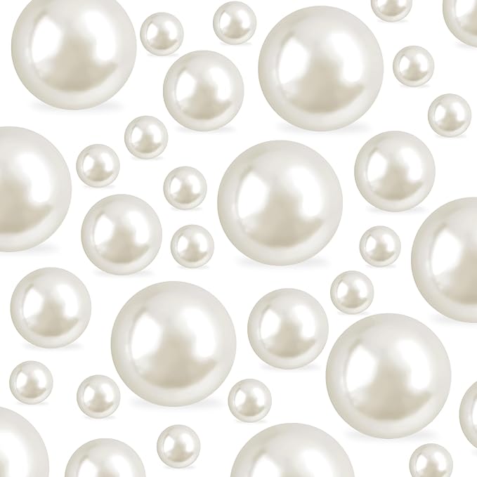 260Pcs Cream Glossy Beads - 6mm by EGKamhFloatingBeadsPearls