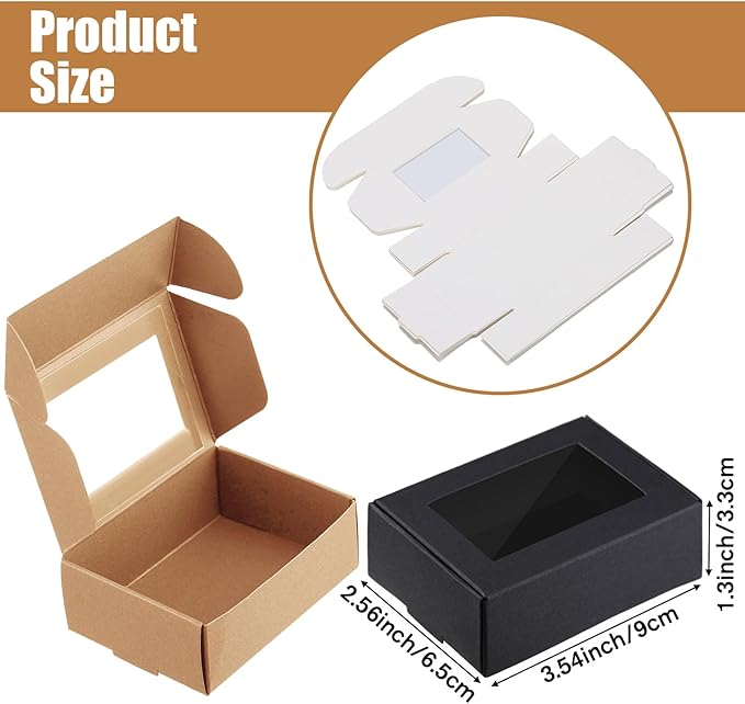 Zonon 30 Pcs Soap Boxes for Homemade Packaging, Mini Kraft Treat Boxes - Image 2