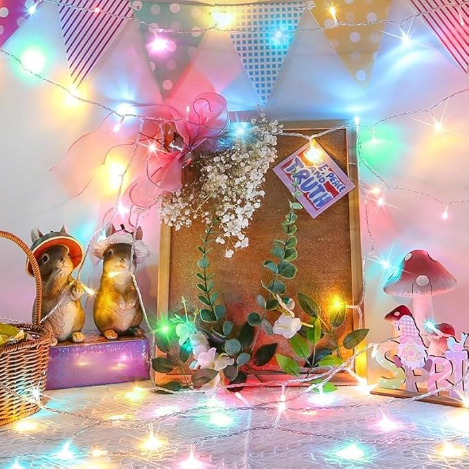 LAMPHOME 33ft Christmas Decorative Mini Lights, 100 LED Easter String Light - Image 7