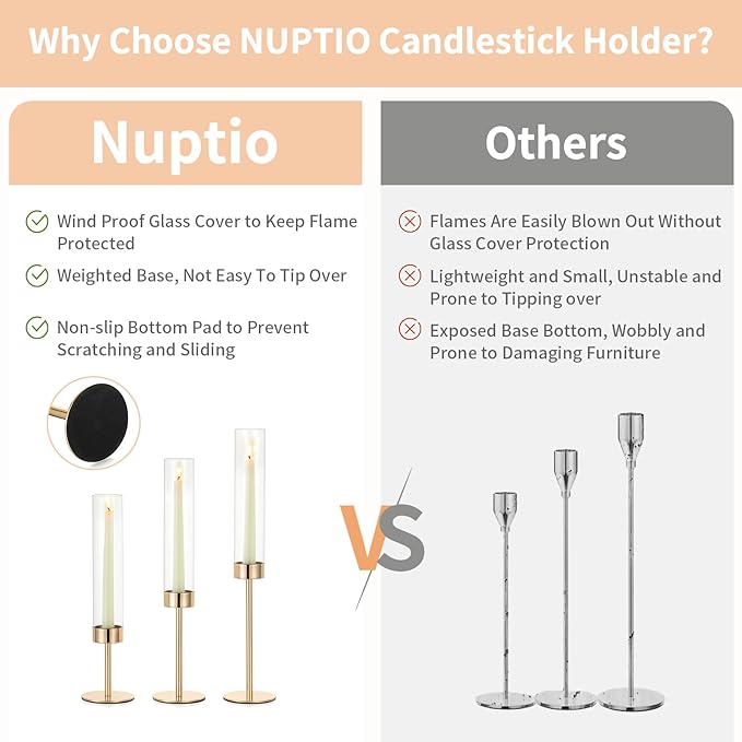 NUPTIO Hurricane Candlestick Holders - Image 4