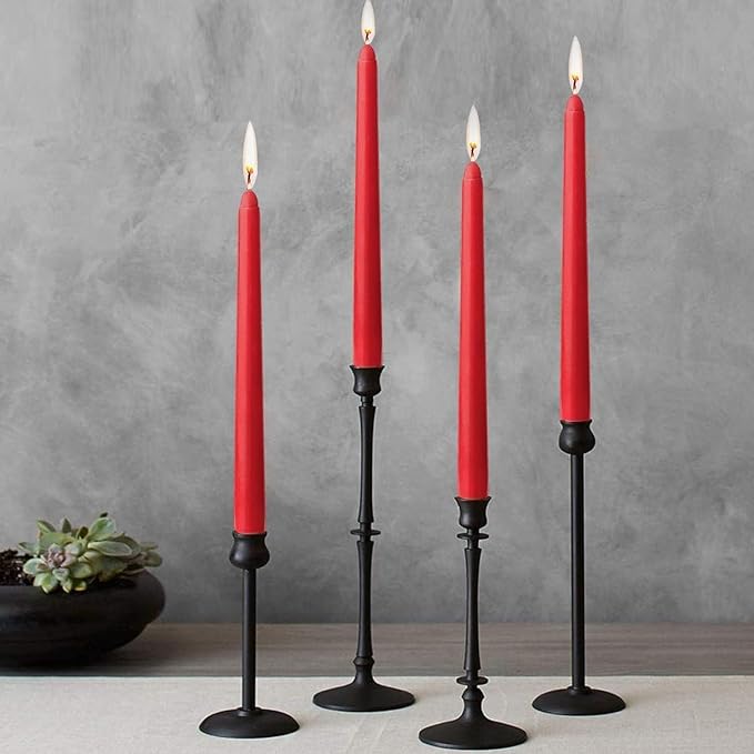 14 Pack Tall Red Taper Candles - Image 2