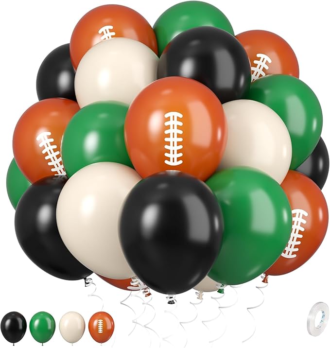 12 Inch Football Printed Party Balloons - Image 8