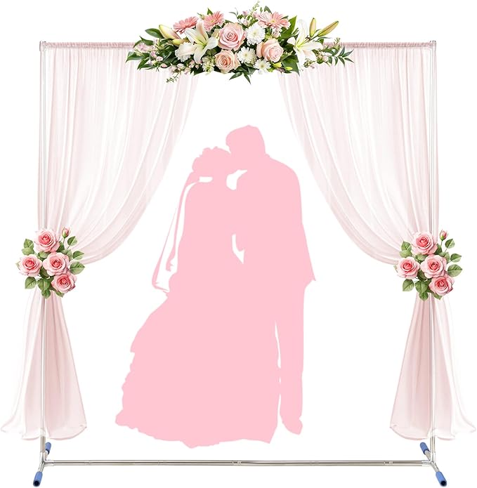 Wedding Arch, 7 x 4 FT Metal Arch Backdrop Stand by Daneried