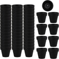 54 Pcs Small Mini Black Clay Pots 2.1'' Terracotta Pot Clay Ceramic Pottery by FcactiTerracottaPots