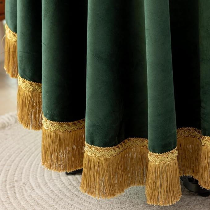 F-CHU Luxury Green Tablecloth Thickset Velvet Tablecloth - Image 7