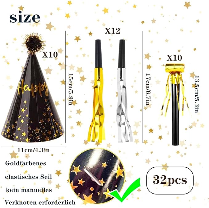 34 Pcs Birthday Party Hats - Image 2
