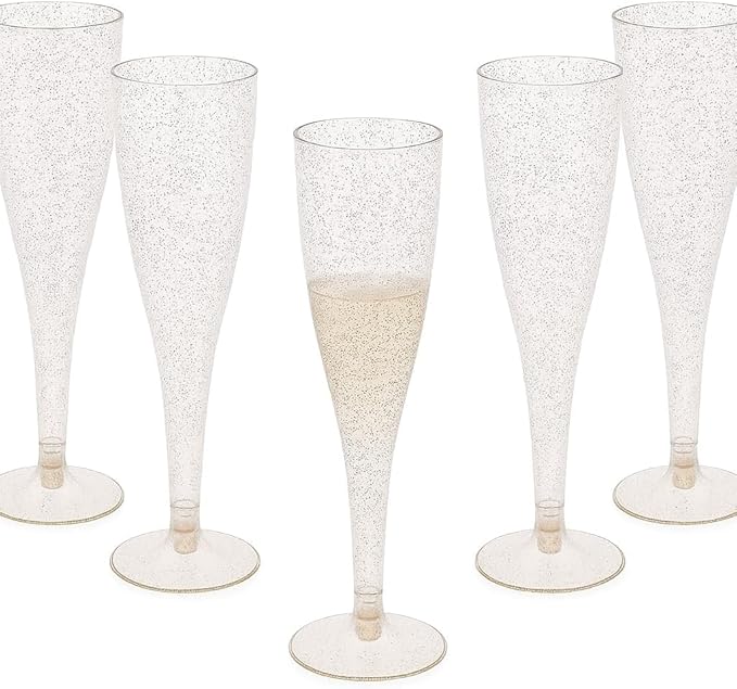 Oojami 90 Plastic 6.5 oz Disposable Champagne Flutes Ideal - Image 4