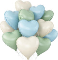 Blue Green White Heart Balloons by Adorely