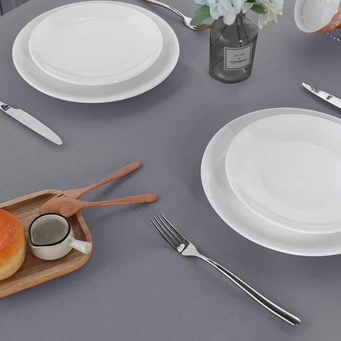 sancua 2 Pack Light Grey Tablecloth 60 x 120 Inch, Rectangle 8 Feet Table Cloth - Image 9