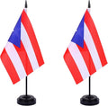 WXTWK 2 Pack Puerto Rico Flag Puerto Rico Deluxe Desk Flag Set by WXTWK