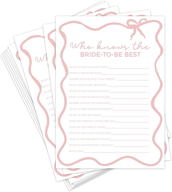DEEKA 30 PCS Bridal Shower Games Card - Image 8