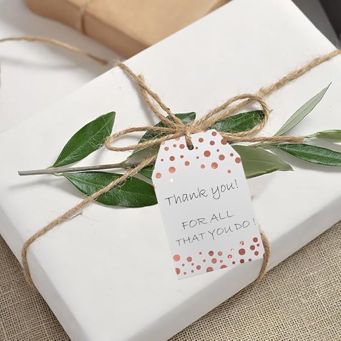 100Pcs Rose Gold Gift Tags - Image 7
