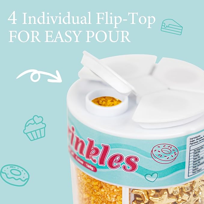 Edible Gold Pearl Sprinkles for Cake Decorating, Baking Cake Decorations - Image 7