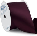 Ribbli Burgundy Double Faced Satin Ribbon, 2” x Continuous 10 Yards, Use by Ribbli