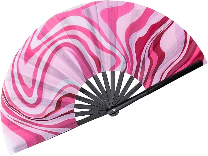 Amajiji Large Folding Hand Rave Fan Popping Fan by Amajiji