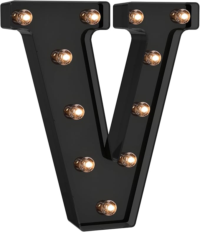Foaky Black LED Letter Lights for Room Decor by Foaky