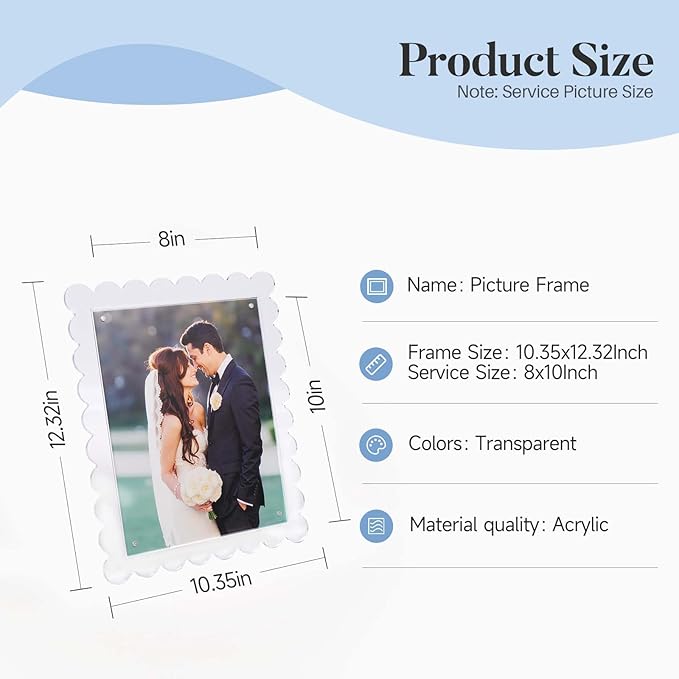 Cuspin 8x10 Acrylic Picture Frames 2 Pack - Image 5