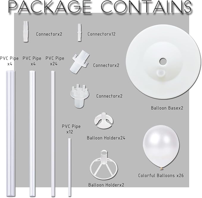 Balloon Sticks with Base for Floor or Table, Metallic Pearl Baby Blue Balloon - Image 2