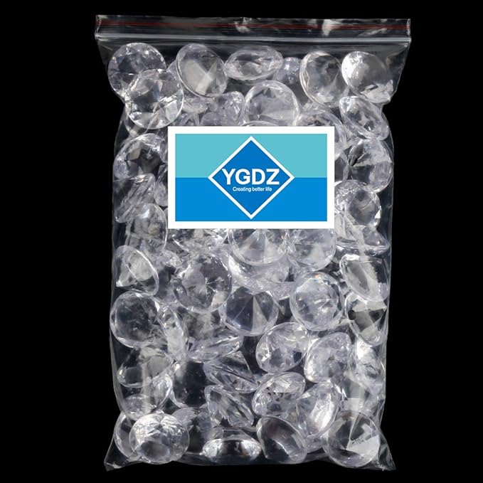YGDZ Clear Acrylic Diamonds, 30mm Big Clear Crystals Diamond - Image 7