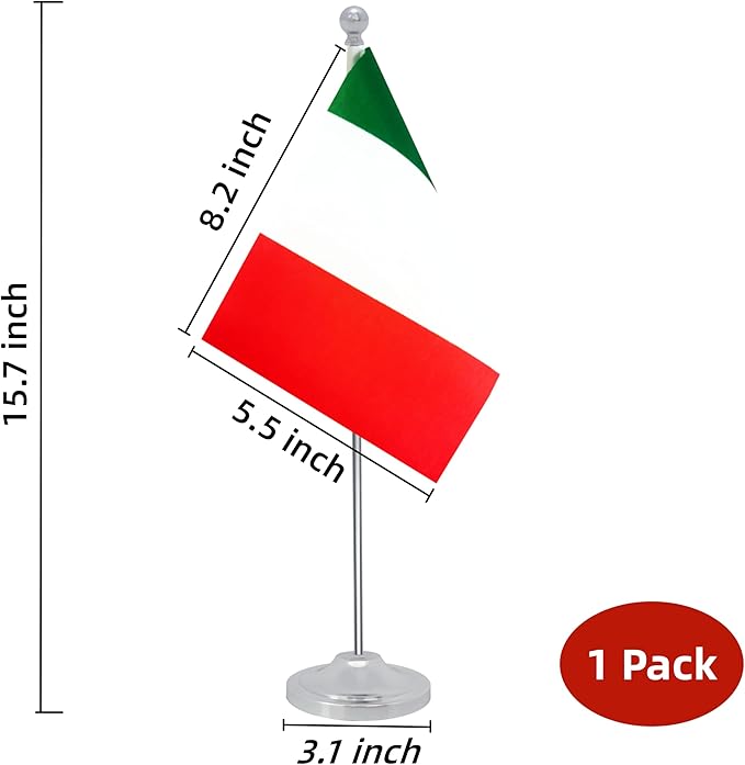 Italy Desk Flag, Italian Table Office Flag - Image 2