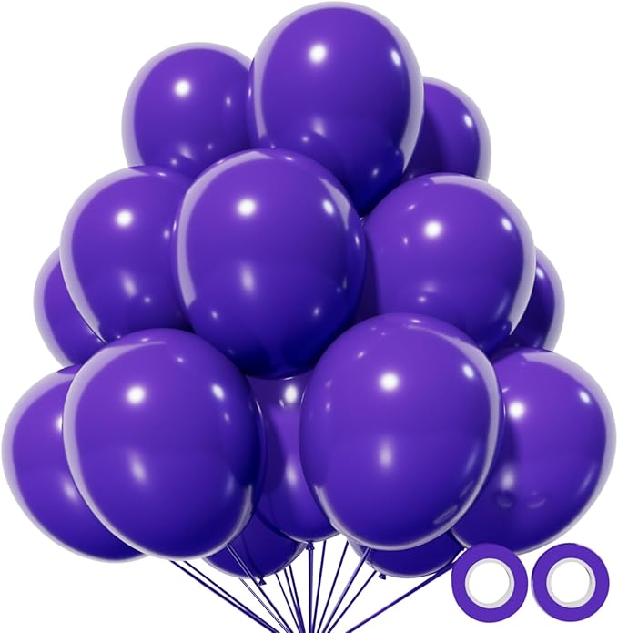 110pcs Purple Balloons 12 inch by KUULBELA