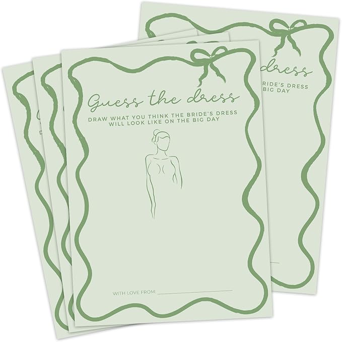 DEEKA 30 PCS Bridal Shower Games Card by DEEKA