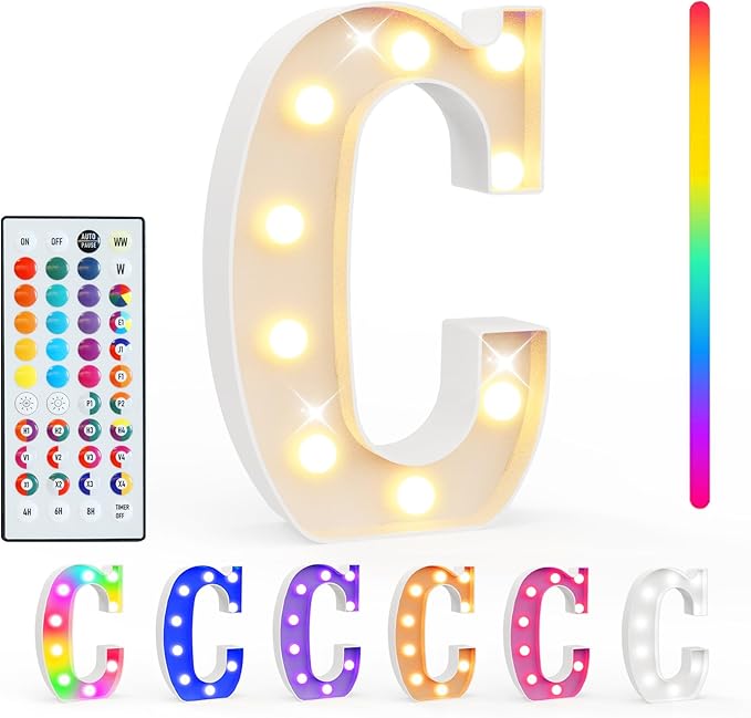 Pooqla Colorful Light Up Letters by Pooqla